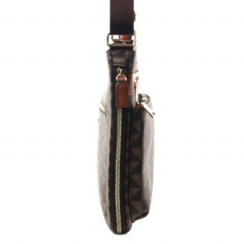 Vegan Crossbody Handbag For Women - Coffee - Picture 4 of 4